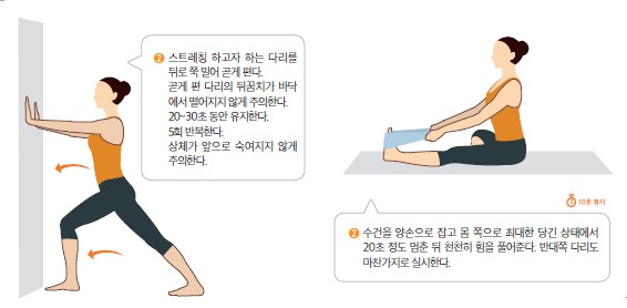 아킬레스건염 예방 스트레칭